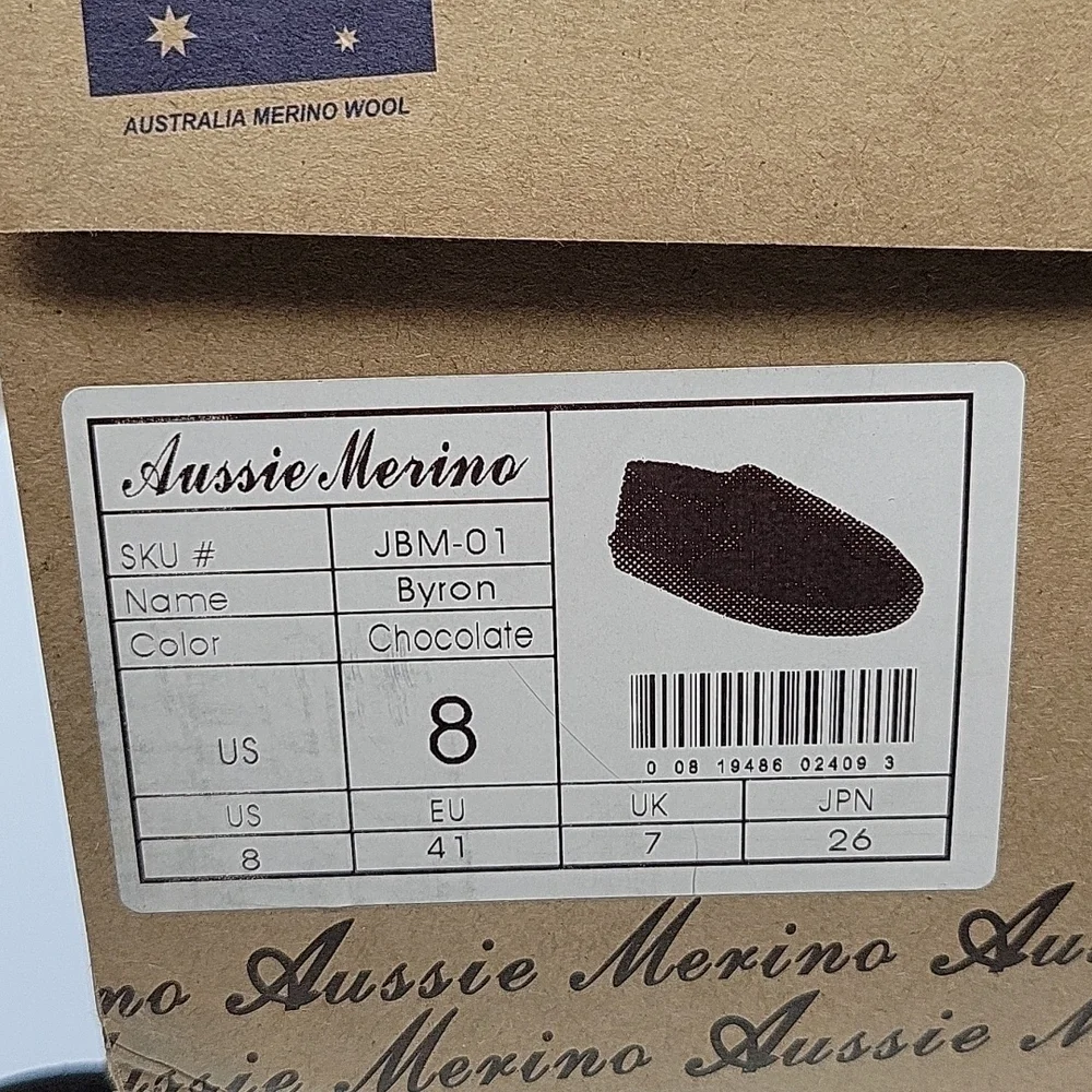 Aussie Merino Byron Suede Slippers Chocolate  Brown 8
